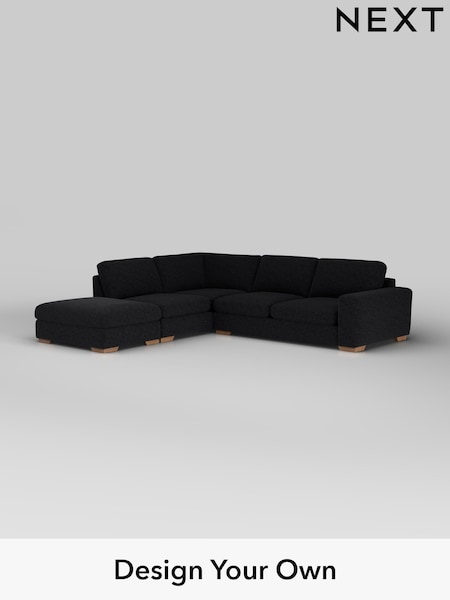 Fine Chenille Easy Clean/Black Houghton Deep Sit (H35235) | £2,599