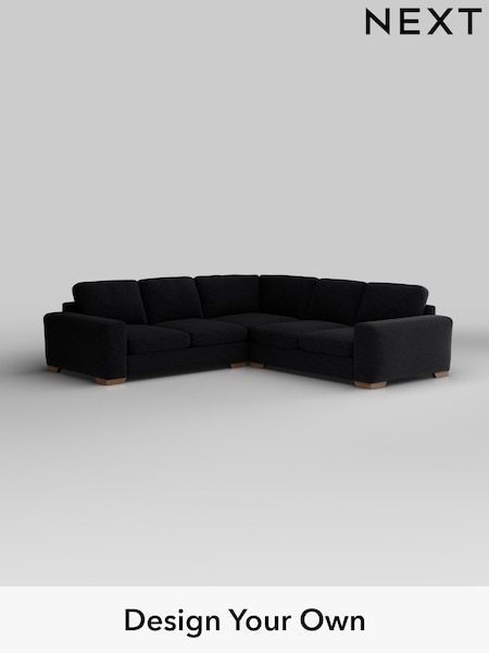 Fine Chenille Easy Clean/Black Houghton Deep Sit (H35235) | £2,775