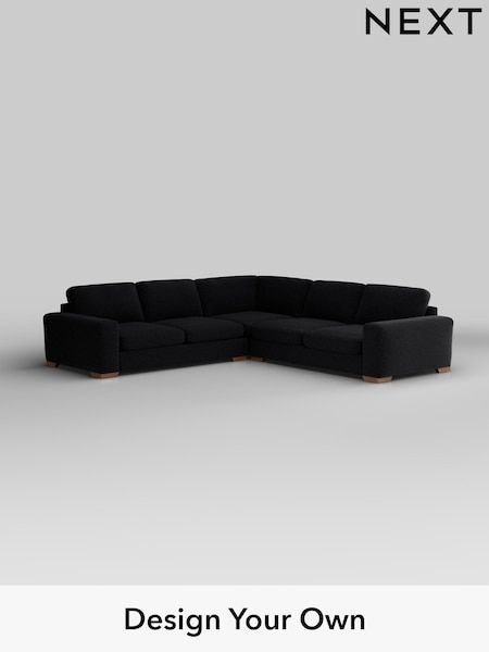Fine Chenille Easy Clean/Black Houghton Deep Sit (H35235) | £2,875