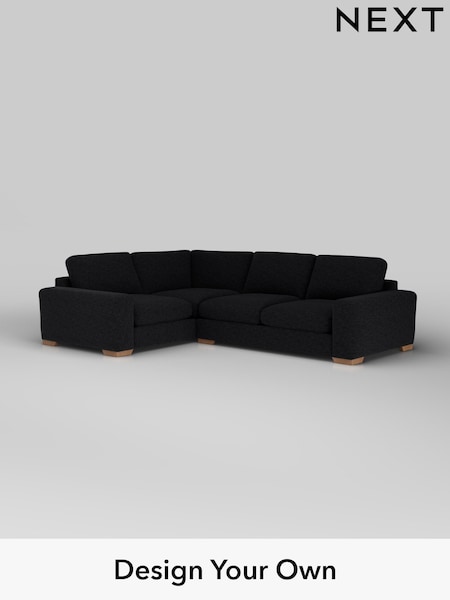 Fine Chenille Easy Clean/Black Houghton Deep Relaxed Sit (H35236) | £2,625