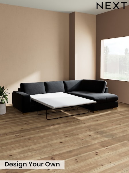 Fine Chenille Easy Clean/Black - Houghton Deep Relaxed Sit