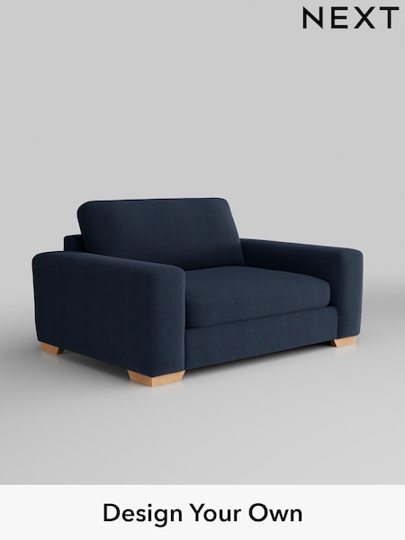 Fine Chenille Easy Clean/Dark Navy Blue Houghton Deep Sit (H35257) | £1,175