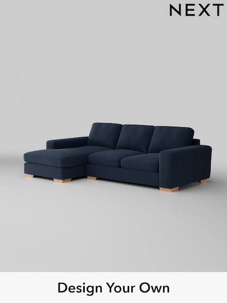 Fine Chenille Easy Clean/Dark Navy Blue Houghton Deep Sit (H35257) | £2,050