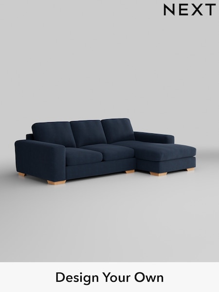 Fine Chenille Easy Clean/Dark Navy Blue Houghton Deep Sit (H35257) | £2,050