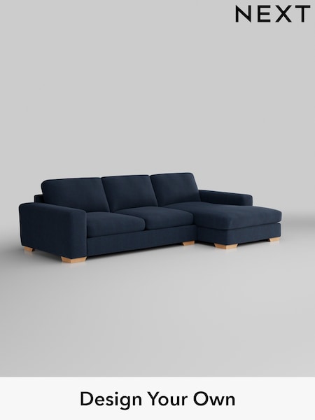 Fine Chenille Easy Clean/Dark Navy Blue Houghton Deep Sit (H35257) | £2,250