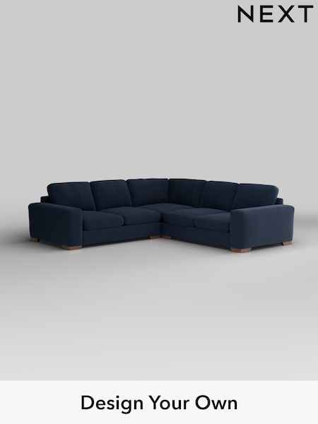 Fine Chenille Easy Clean/Dark Navy Blue Houghton Deep Sit (H35257) | £2,775