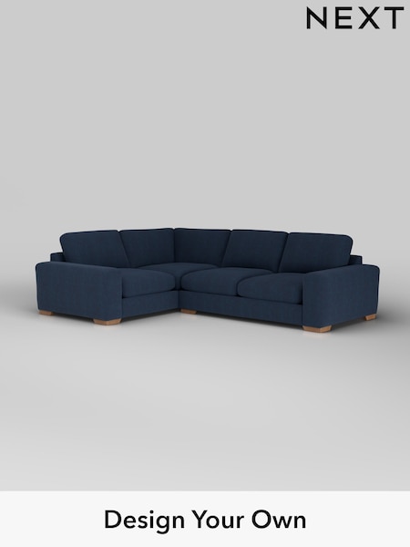 Fine Chenille Easy Clean/Dark Navy Blue Houghton Deep Sit (H35257) | £2,575