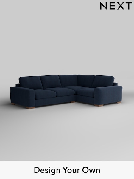 Fine Chenille Easy Clean/Dark Navy Blue Houghton Deep Sit (H35257) | £2,575