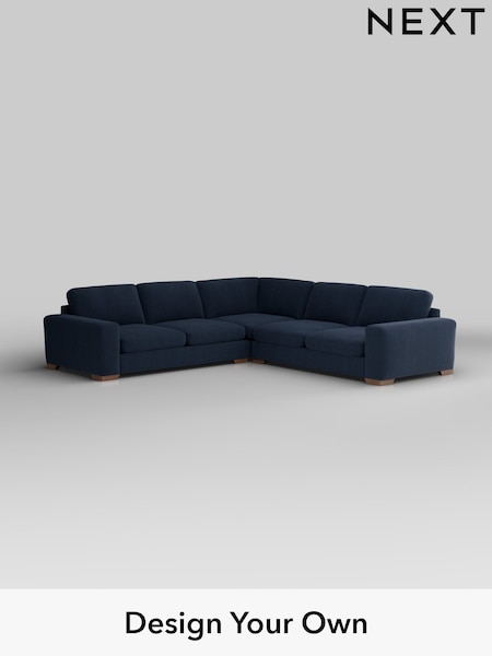 Fine Chenille Easy Clean/Dark Navy Blue Houghton Deep Sit (H35257) | £2,875