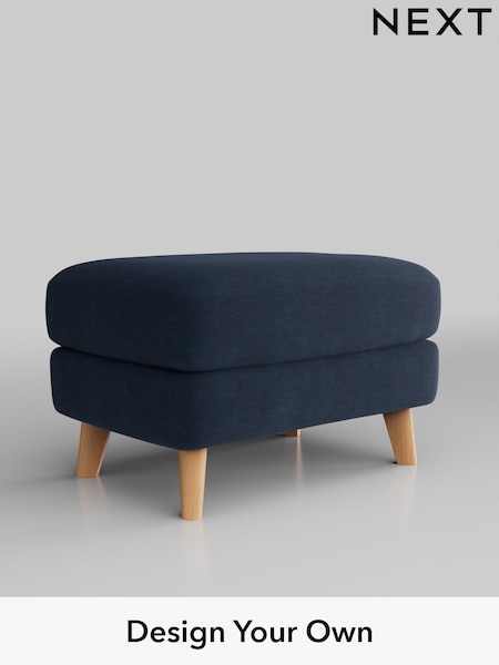 Fine Chenille Easy Clean/Dark Navy Blue Parker Buttoned Back (H35258) | £425