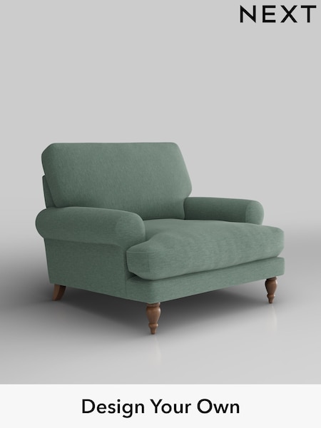 Fine Chenille Easy Clean/Light Forest Green Erin Deep Relaxed Sit (H35260) | £875
