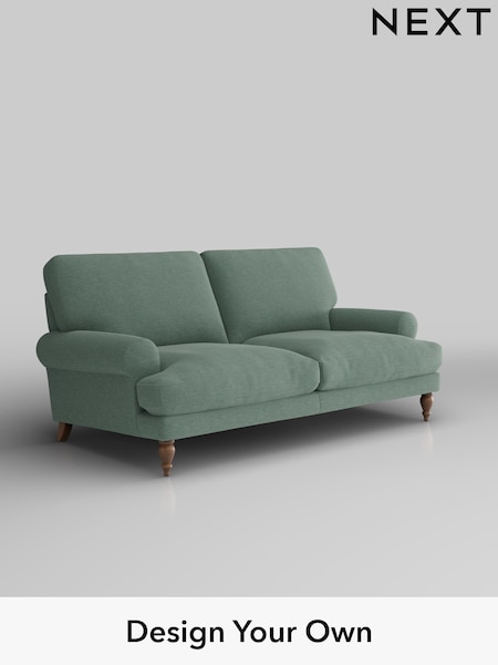 Fine Chenille Easy Clean/Light Forest Green Erin Deep Relaxed Sit (H35260) | £1,275