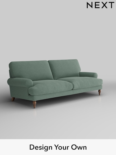 Fine Chenille Easy Clean/Light Forest Green Erin Deep Relaxed Sit (H35260) | £1,375