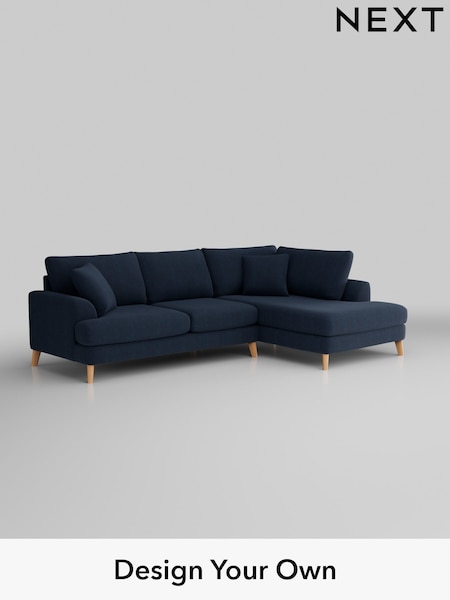 Fine Chenille Easy Clean/Dark Navy Blue Parker (H35263) | £2,250