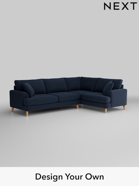 Fine Chenille Easy Clean/Dark Navy Blue Parker (H35263) | £2,425