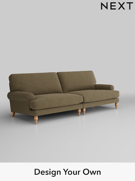 Fine Chenille Easy Clean/Dark Moss Green Erin Deep Relaxed Sit (H35265) | £1,475
