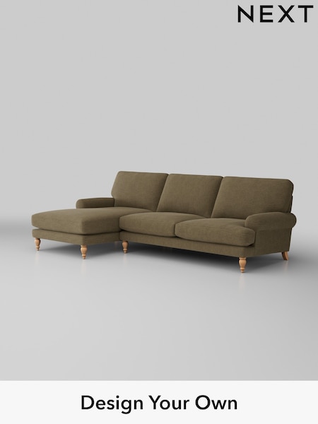 Fine Chenille Easy Clean/Dark Moss Green Erin Deep Relaxed Sit (H35265) | £1,975