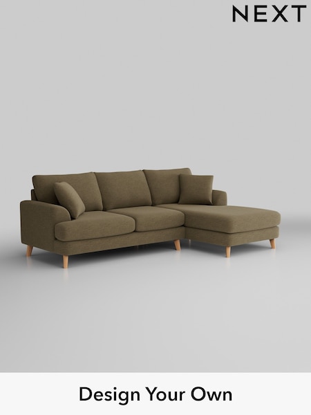 Fine Chenille Easy Clean/Dark Moss Green Parker (H35266) | £2,150