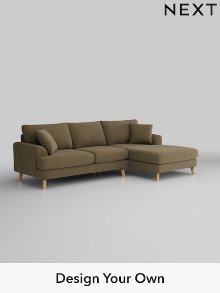 Fine Chenille Easy Clean/Dark Moss Green Parker (H35266) | £2,299
