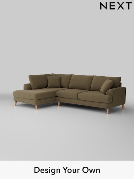 Fine Chenille Easy Clean/Dark Moss Green Parker (H35266) | £2,350
