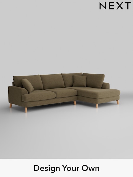 Fine Chenille Easy Clean/Dark Moss Green Parker (H35266) | £2,350