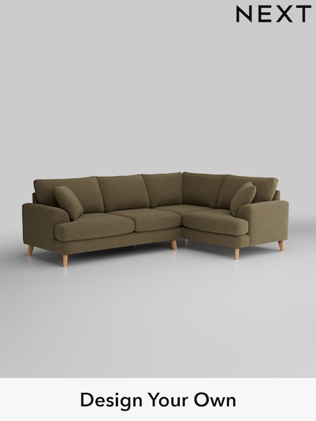 Fine Chenille Easy Clean/Dark Moss Green Parker (H35266) | £2,325