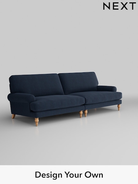 Fine Chenille Easy Clean/Dark Navy Blue Erin Deep Relaxed Sit (H35267) | £1,475
