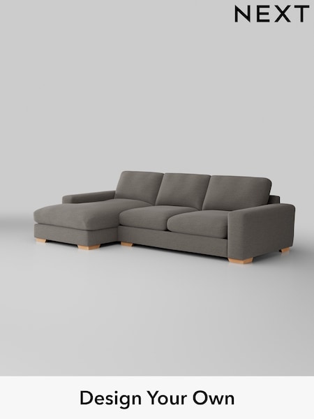 Fine Chenille Easy Clean/Dark Smoke Grey Houghton Deep Sit (H35270) | £2,250