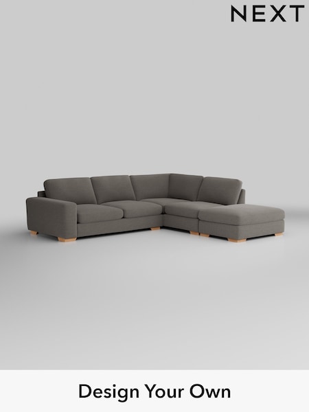 Fine Chenille Easy Clean/Dark Smoke Grey Houghton Deep Sit (H35270) | £2,599