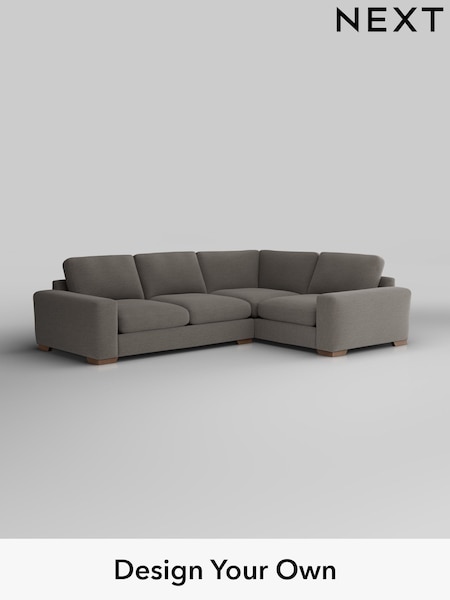 Fine Chenille Easy Clean/Dark Smoke Grey Houghton Deep Sit (H35270) | £2,575