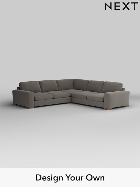 Fine Chenille Easy Clean/Dark Smoke Grey Houghton Deep Sit (H35270) | £2,875