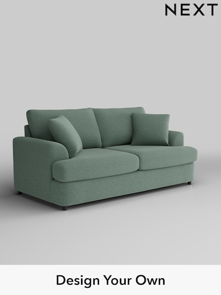 Fine Chenille Easy Clean/Light Forest Green Parker Platform (H35274) | £1,275