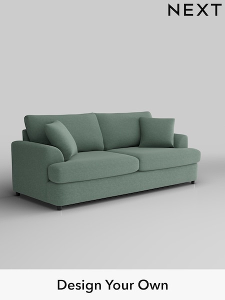 Fine Chenille Easy Clean/Light Forest Green Parker Platform (H35274) | £1,375
