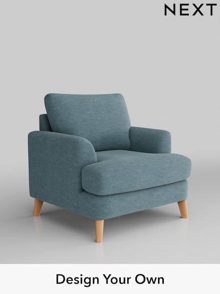 Fine Chenille Easy Clean/Mid Blue Parker (H35276) | £875