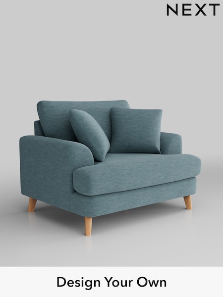 Fine Chenille Easy Clean/Mid Blue Parker (H35276) | £975
