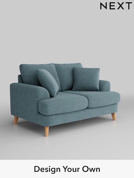 Fine Chenille Easy Clean/Mid Blue Parker (H35276) | £1,175