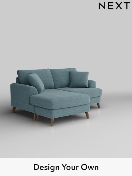Fine Chenille Easy Clean/Mid Blue Parker (H35276) | £1,550