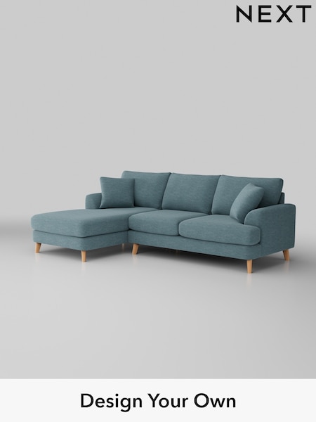 Fine Chenille Easy Clean/Mid Blue Parker (H35276) | £2,150