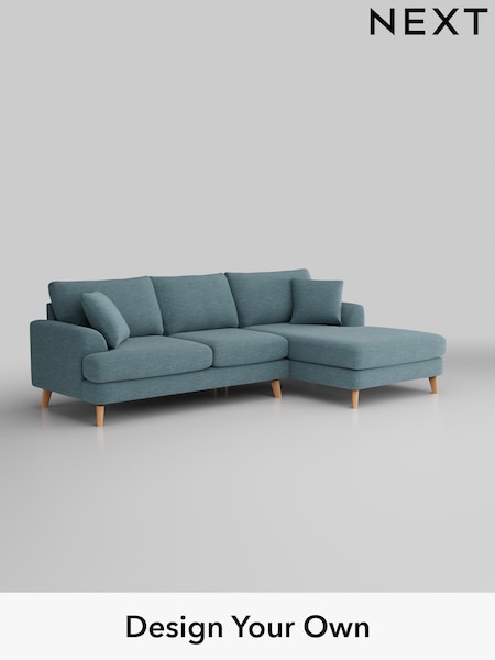 Fine Chenille Easy Clean/Mid Blue Parker (H35276) | £2,299