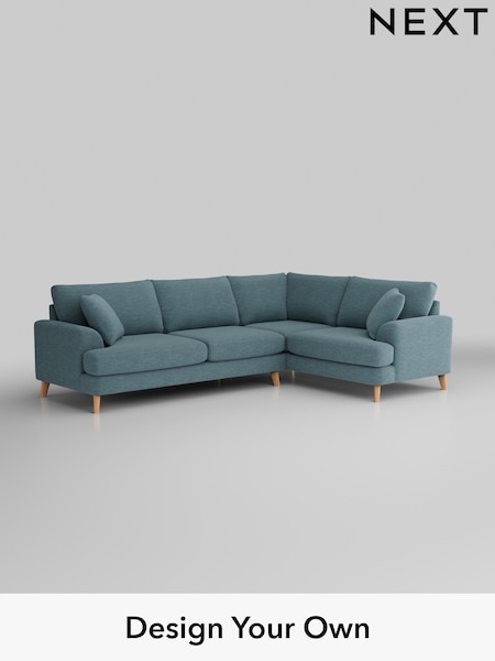 Fine Chenille Easy Clean/Mid Blue Parker (H35276) | £2,425