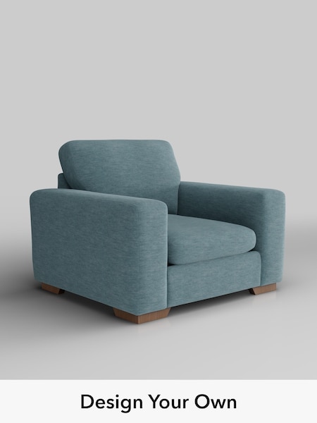 Fine Chenille Easy Clean/Mid Blue Houghton Deep Sit (H35277) | £875