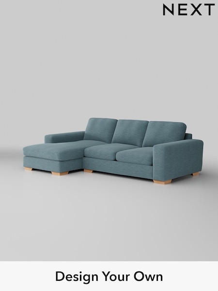 Fine Chenille Easy Clean/Mid Blue Houghton Deep Sit (H35277) | £2,050