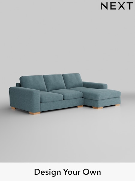 Fine Chenille Easy Clean/Mid Blue Houghton Deep Sit (H35277) | £2,050