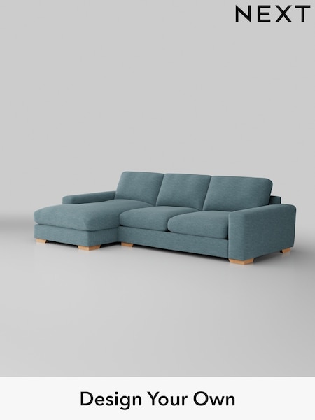 Fine Chenille Easy Clean/Mid Blue Houghton Deep Sit (H35277) | £2,250