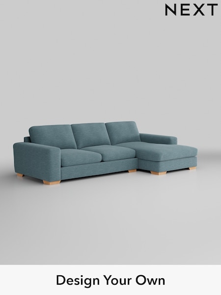 Fine Chenille Easy Clean/Mid Blue Houghton Deep Sit (H35277) | £2,250