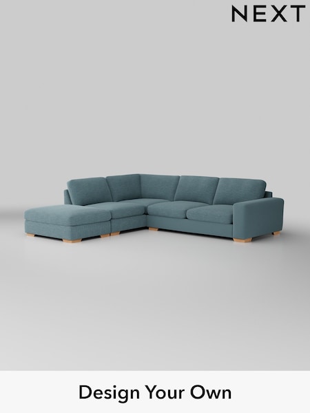 Fine Chenille Easy Clean/Mid Blue Houghton Deep Sit (H35277) | £2,599