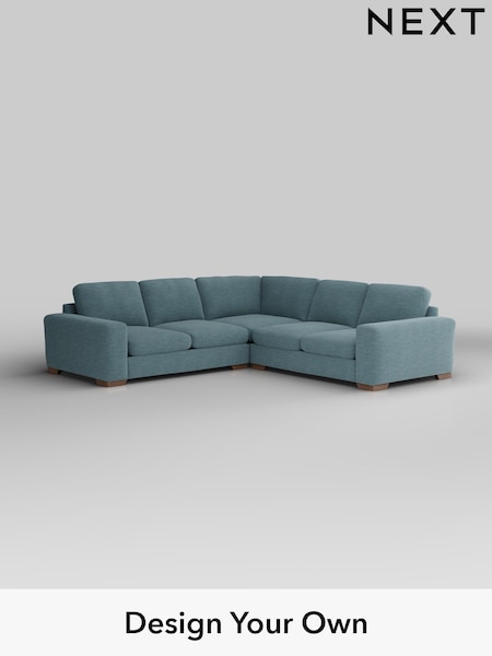 Fine Chenille Easy Clean/Mid Blue Houghton Deep Sit (H35277) | £2,775