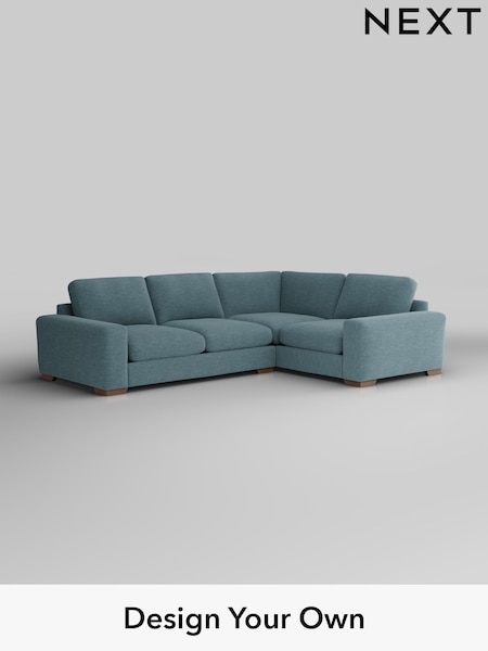 Fine Chenille Easy Clean/Mid Blue Houghton Deep Sit (H35277) | £2,575