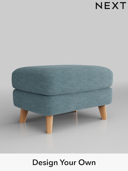 Fine Chenille Easy Clean/Mid Blue Parker Buttoned Back (H35278) | £425