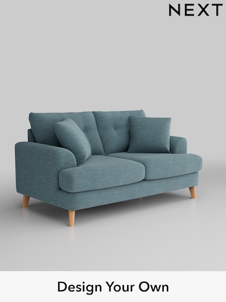 Fine Chenille Easy Clean/Mid Blue Parker Buttoned Back (H35278) | £1,325